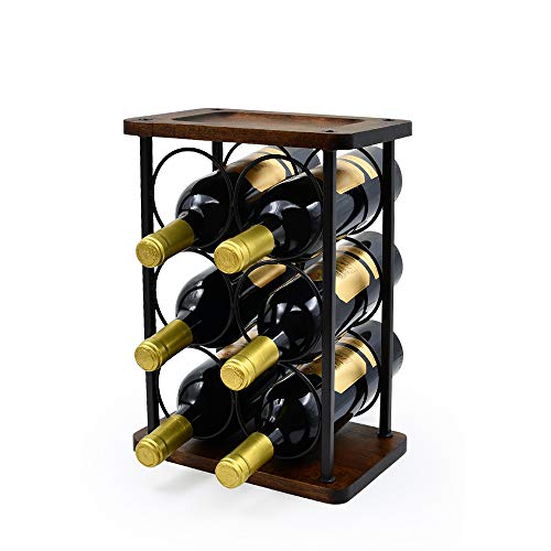 Wine Rack Rustic Wood Countertop Wine Rack 6 Bottles wine racks countertop