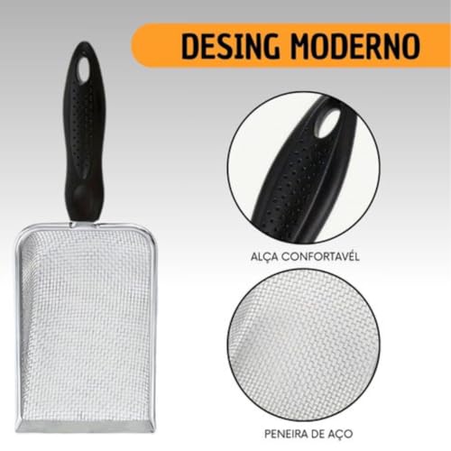 Kit Pazinha coletora de fezes Aço Inox para Gatos | Areia granulada 4kg perfumada grãos finos |DEPAR