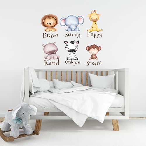 Vinilo Decorativo Infantil Animales Safari 15x15 in miniatura 6