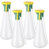 Teenyyou 4 Pcs Eye Wash Cup 7.9 x 3.1 Inches PE Portable Eyewash Cleaner with Pressing Pipet Reusable Eye Rinse Cups Eyewash Care Bottle for Construction Sites, Travel, Labs, Dust/Welding Cleaning