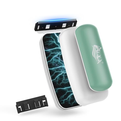 AQQA Fish Tank Cleaner Magnet, Strong Magnetic Aquarium Glass Cleaner with 2 Detachable Scrapers for up to 0.5" Thick Glass/Acrylic Aquariums