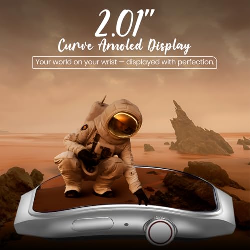 Image of GameSir Fitrivo Silver Dial Smart Watch Combo 2.01 inch AMOLED Display with 4 Straps, Bluetooth Calling, IP67, Crown Control, 100+ Sports Modes, SPO₂ & Health Tracking, for Men & Women (Silver Dial)