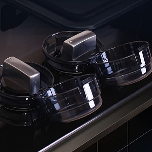 Botão de Fogão de Segurança Covers Preto: 6 Pcs Crianças Botão de Gás Proteção Tampa Fogão Fogão Pro