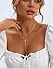 iF YOU Lariat Gold Long Necklaces for Women Trendy, Dainty 14K Gold Plated Drop Chain Necklace, Layered Rosary Beaded Y Necklaces Simple Fashion Jewelry Gifts (Bead CZ layered necklace-GLD)