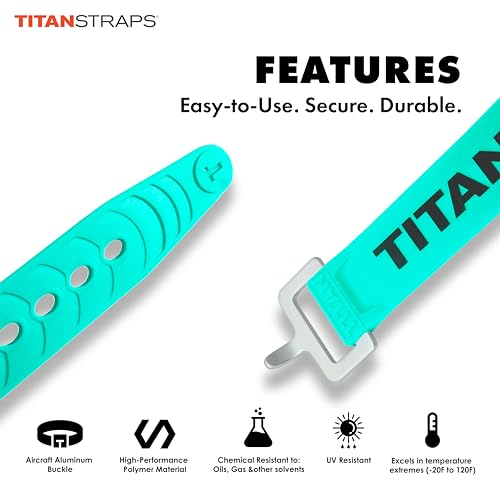 Correias utilitárias Titan – Alças de tensão fáceis de usar e confiáveis para proteger bicicletas e