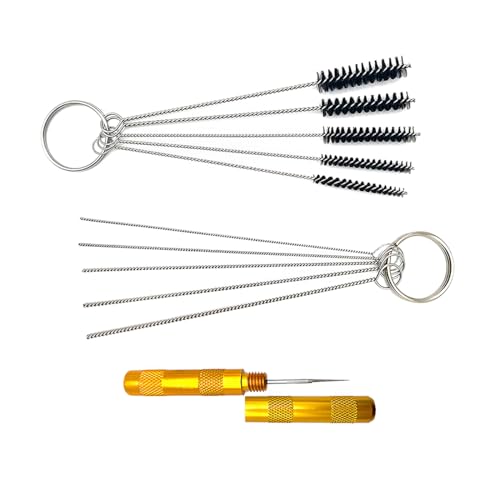JNNJ 3 Piezas Kit Limpieza Pistola Pulverizadora, Kit De Cepillos De Limpieza para Pistolas De Pintura, Juego Cepillos Limpieza Aerógrafo para Aerógrafo, para Mecánica Automotriz Spray Gun Boquillas