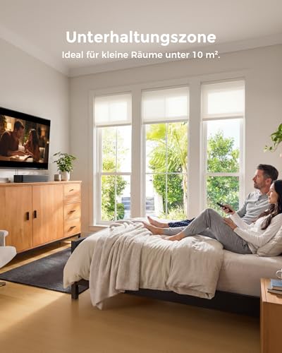ULTIMEA 2.1 Soundbar für TV Geräte mit integriertem Subwoofer, APP-Steuerung, 132W All-in-One PC Soundbar für Gaming, TV Lautsprecher mit Verstellbarem Bass, Bluetooth 5.4, Opt/AUX, Poseidon M20 Pro