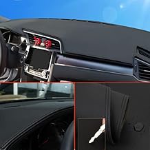 1pcs Non-Slip Leather Dash Covers Dashboard Cover Dash Mat Dashboard Mat Dash Carpet Black Compatible with MG ZS EV 2020 2021 2022 2023 2024 2025 2026