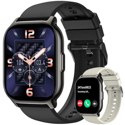 Smart Watch for Men Women Fitness: Make/Answer Call Smart Watches for Men Digital Mens Watches Running Waterproof Smartwatch Android Phones iPhone Samsung Compatible Heart Rate Monitor Step Tracker