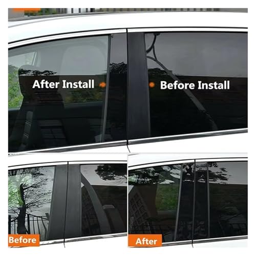 Garniture colonne porte Fiat 500 style urbain moderne look noir laqué brillant