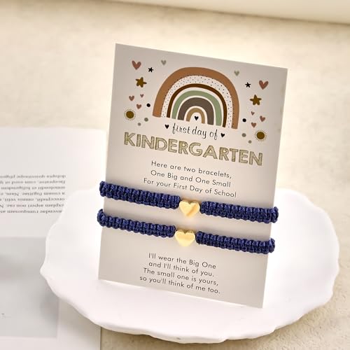 First Day of Kindergarten Bracelets,First Day of School Bracelets for Mom and Me,Back to School Jewelry Accessories2