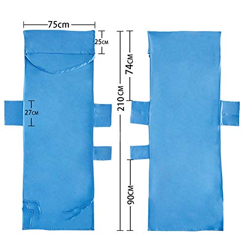 Lounge Chair Beach Towel Cover with Side Storage Pockets Microfiber Lightweight Beach Pool Chair Cover Towel for Sunbathing Holiday (Blue)