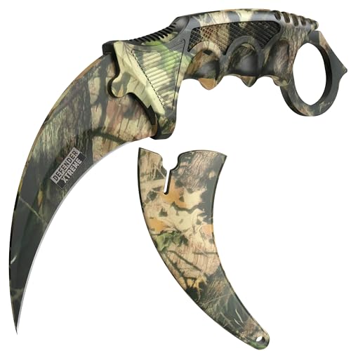 Karambit Knife - Karambit Fixed Blade Knife - Karambit Knives - CSGO Raptor Claw Knives with Plastic Handle - Best Combat Carambit for Hunting Camping Hiking EDC for Men Women Comes with Sheath 16853