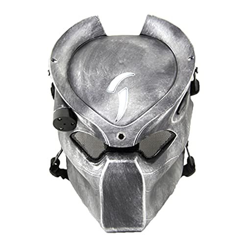 Gbyork Predator Cosplay Mask Resin Game Movie Party Halloween Costume Mask Props (Silver)