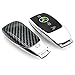 Nosxxus Key Shell Fob Battery Cover Carbon Fiber Key Cover Carbon Fiber Texture Compatible with A220 E63S E Class CLS Class 2019-2022