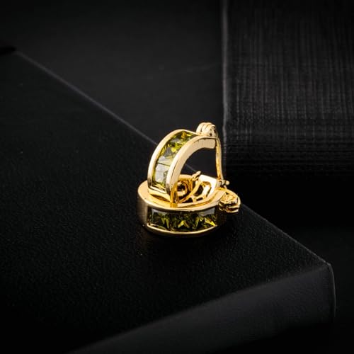 Boucles d'oreilles créoles Or 9K améthyste Feng Shui, cadeau idéal femmes