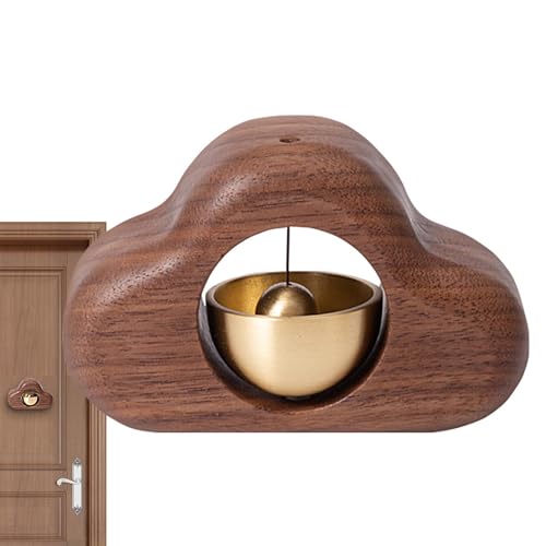Campana para apertura de puerta, timbre de apertura de puerta | Timbre de alerta de entrada de timbre abierto de puerta de madera | Campanilla de viento único, timbre de puerta timbre de entrada