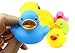 DOPHYRANIX Floating Rubber Duckies Bath Play 5 Pieces Set - Includes 1 Jumbo Mama Ducky and 4 Baby Ducks - Fun Water Tub Playing Kits(4 Colors)