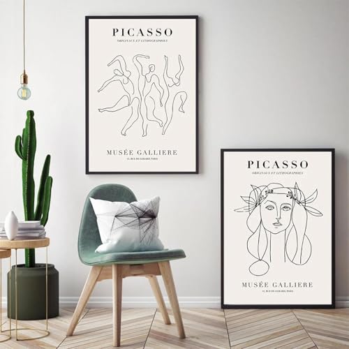 Impression d'art abstrait haut de gamme et affiches vintage Picasso Matisse sur toile durable