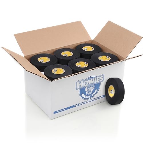 Howies Hockey Tape - Black Cloth Tape (30 Pack) - Free Tape Tin