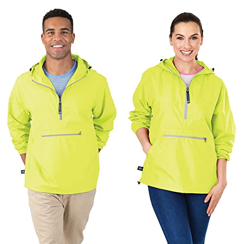 Image of Charles River Apparel Unisex Pack-N-Go Pullover Jacket | Lightweight packable Softex pullover with hood and pouch pocket; wind and water-resistant layer for travel and events.