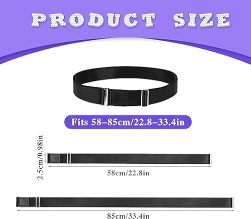 Sndperiexam Cinto preto, cinto ajustável, estilo camisa para mulheres/homens, acessórios, Preto, 1