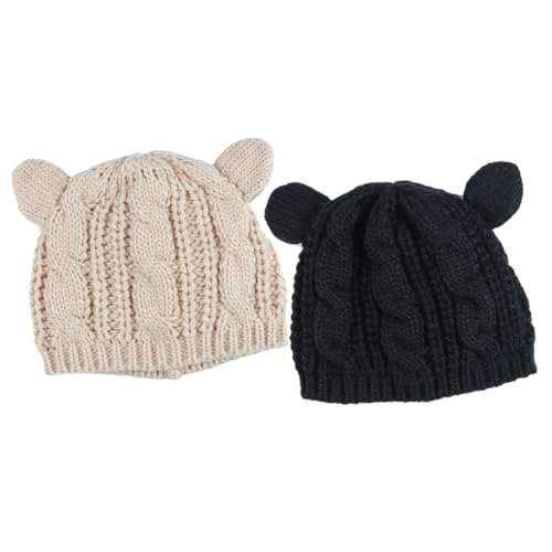 VERDANVERSE Gorros de Punto Premium con Textura Gruesa y Cálida en Pack Doble