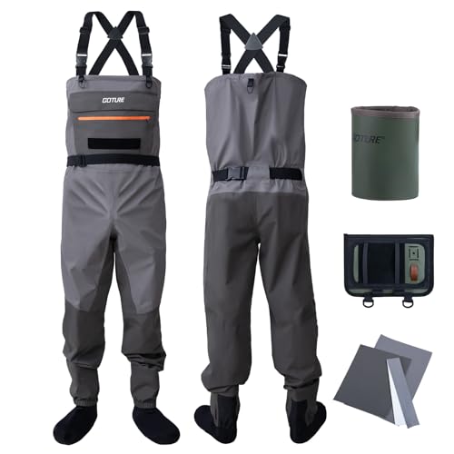 Image of Goture 5-Layer Breathable Stocking Foot Waders & Waist Gear, 5 Sizes