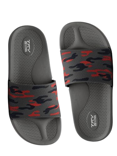 Image of TRV Classic Ultra Soft Sliders /Slippers with Cushion FootBed for Boys & Girls | Comfortable & Light Weight | Stylish & Anti-Skid | Waterproof & Everyday Flip Flops for Boys& Girls jungle