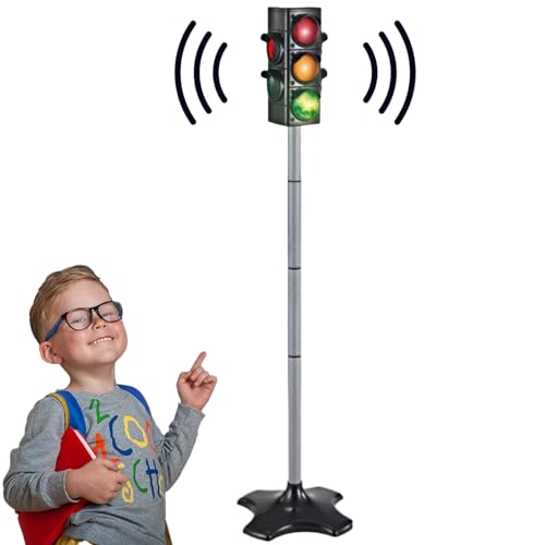 Feu de Circulation 49'' jouet éducatif avec son et modes auto manuel pour enfants de 3 ans