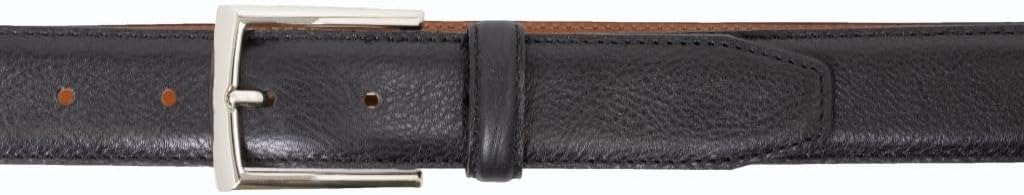 Vince Camuto Mens Belt | Belt with Edge Stitch Detailing | Italian Leather Belt