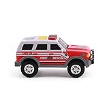 Mighty Fleet Toughest Minis 5' Fire Chief SUV Toy w/Lights & Sounds, Realistic Design & Batteries Included - Age 3+