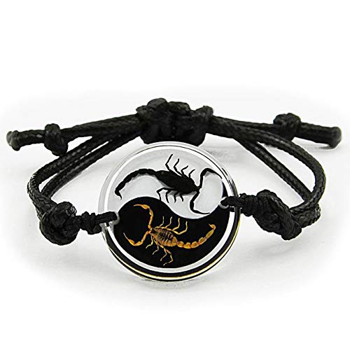 BicBugs Scorpion Bracelet Black White yin yang