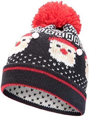 Mountain Warehouse Mens Xmas Elfie II Beanie - Warm Hat Cap, Breathable Headwarmer, Easy Care - Best for Winter Gifting, Travelling & Holidays