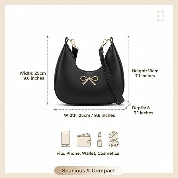 Image of Leather Handbag for Women, White