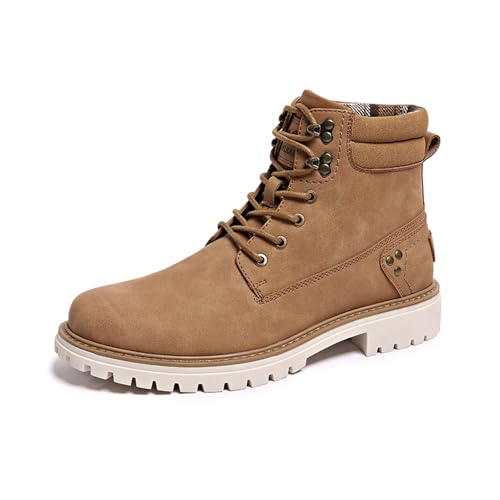 Image of Mens Snow Boots Fur Lined Hiking Boots Waterproof Anti-Slip Outdoor Climbing Shoes