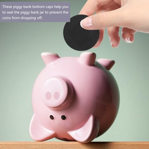 TOVINANNA 40pcs Plastic Piggy Bank Bottom Caps for Plaster Figurine and Piggy Bottom Hole, Flexible PVC Stoppers to Seal Money Box and Prevent Coins from Dropping, No Tools Required - Image 4