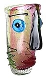 Glasobjekt Murano Stil Dekovase Skulptur Glasvase Kunstobjekt Kopf 30cm lup156 Palazzo Exklusiv