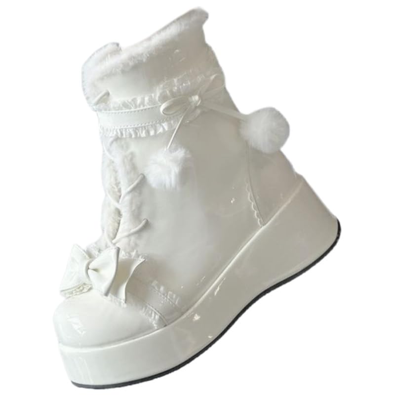 Winter thick-soled cute and warm snow boots with thick lining comfortable and anti-slip design Womens winter cotton shoes