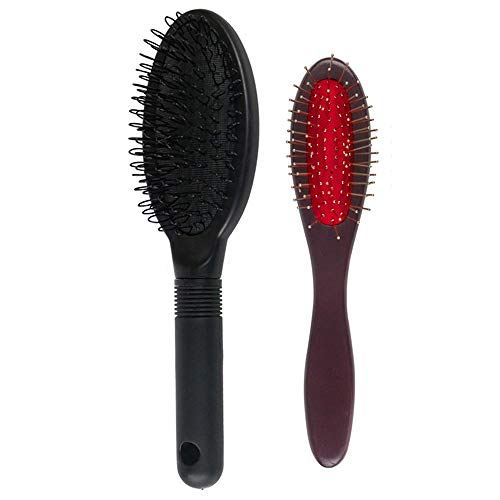 TopWigy Loop Brush Cushioned Looped Bristles for Hair Extensions Hair Pieces Toupees Weaves 2 PCS Hair Comb Set