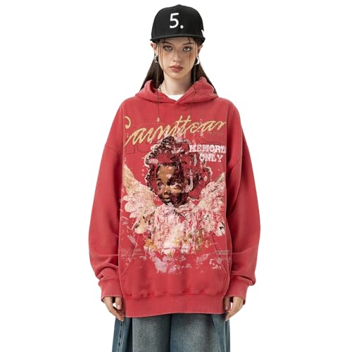 Arnodefrance Men Saint Vintage Washed Graphic Hoodies Printing Hoodie Cotton Warm Pullover3