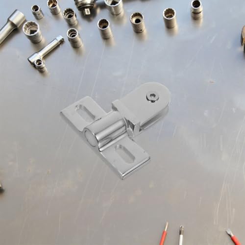 Charnière de porte vitrée alliage zinc argenté et pivot central stable - 6