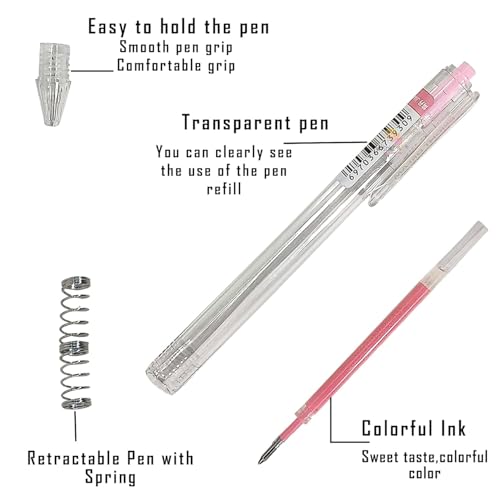 Image of WISHKEY Colorful Retractable Gel Pen Combo for Kids, Stationery Pen Set for Boys & Girls, Highlighter for Class Drawing, Project, Journaling, Art and Craft for School Students (Pack of 9, Multicolor)