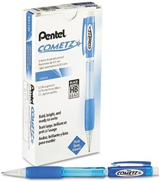 Pentel AX119C Cometz Mechanical Pencil, HB #2, .9mm, Blue (Pack of 12) image 4