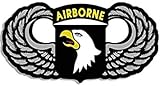 101st Airborne Screaming Eagle Logo with Wings Shaped (Bumper Insignia) Bumper Sticker Vinyl Decal