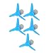 Aexit DC 6V Electrical equipment 0.05A 4800RPM High Torque Motor 3-Vane Blue Propeller 80mmx2mm 5Pcs