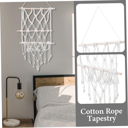 Soporte de pared para tapiz de estilo macrame decorativo para salon 6