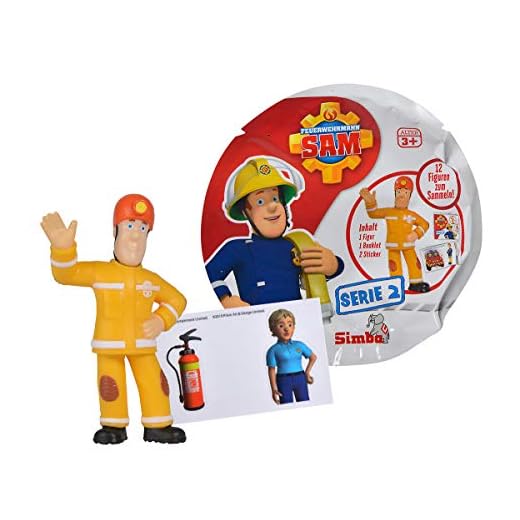 Simba 109251042 - Feuerwehrmann Sam Feuerwehrmann Sammelfiguren Serie 2, 12-Fach Sortierung, 5-7cm