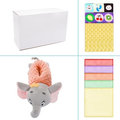 Baby Tissue Box Toy Elephant - Baby Sensory Toys Infant 0-6 Months Toddler Montessori Toy for Babies Tissue Box 6-12 Months Early Learning Educational Newborns Gifts Boys Girls