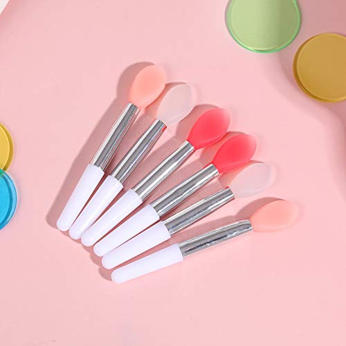 Lurrose 6pcs Silicone Lip Brushes Small Makeup Brushes Applicator for Lip Mask Oil